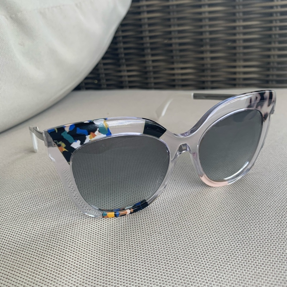 Fendi clear multi color sunglasses